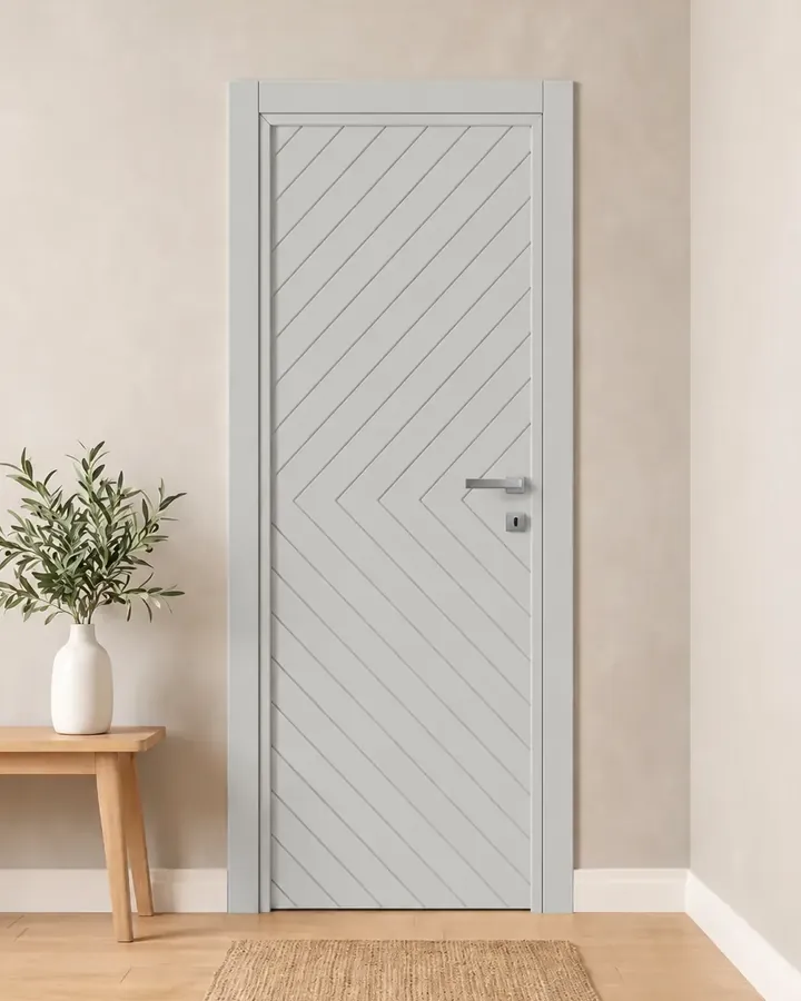 Porta interna laccata LAC-66 in Grigio luce