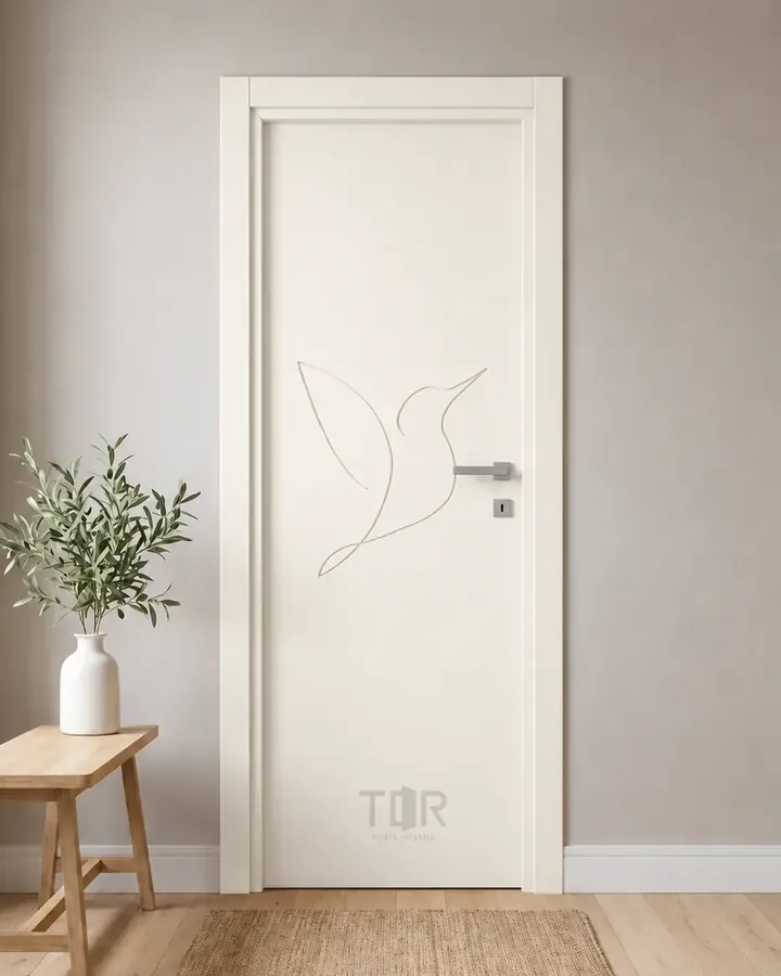 Porta interna laccata LAC-68 in Bianco puro