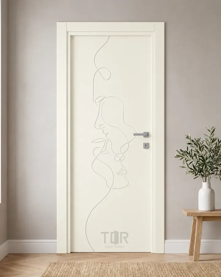 Porta interna laccata LAC-69 in Bianco puro