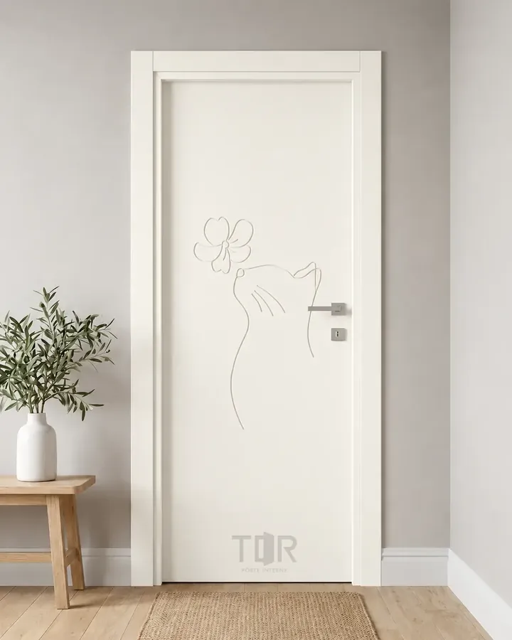 Porta interna laccata LAC-70 in Bianco puro