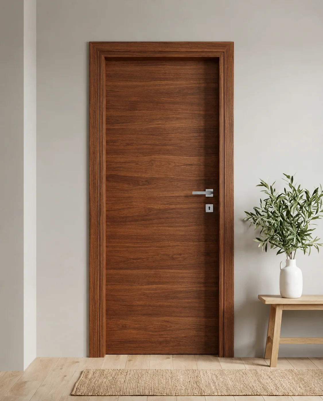 Porta interna laminata TOR-01 in Noce Naz