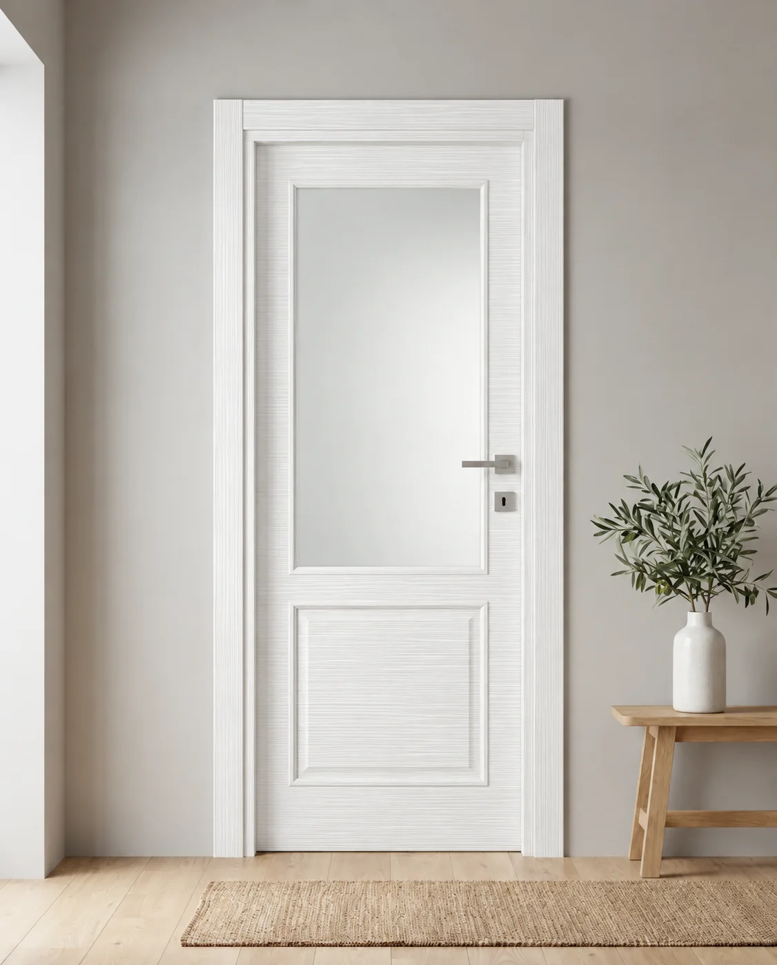 Porta interna laminata TOR-02 in Bianco Matrix