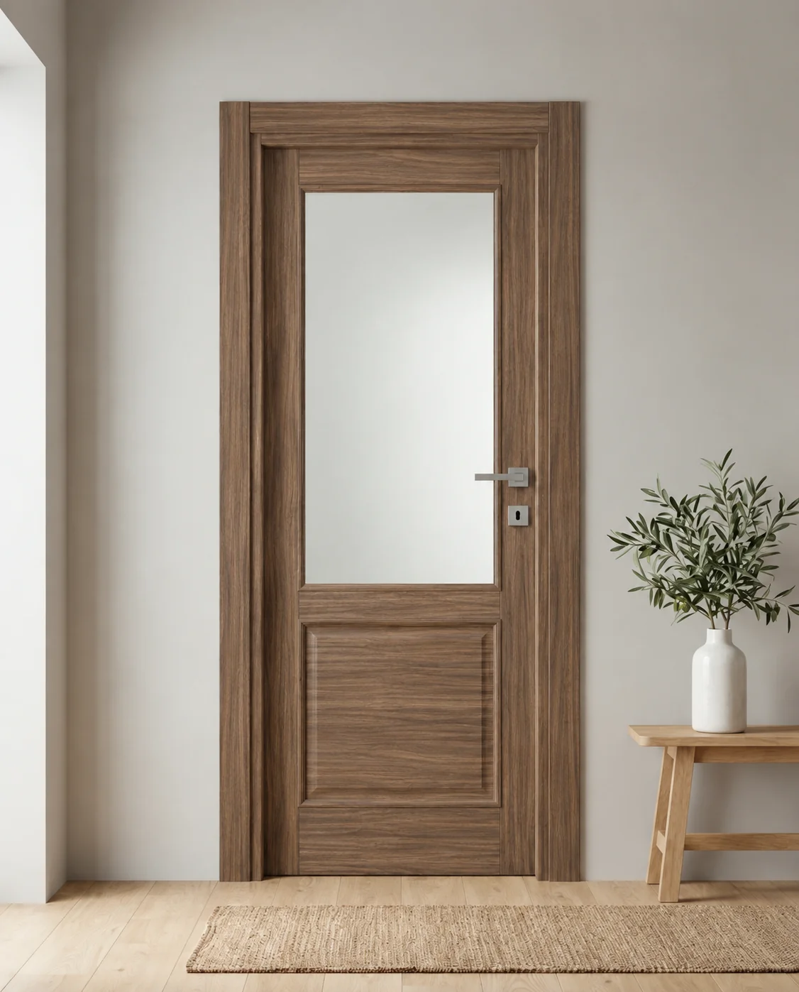 Porta interna laminata TOR-02 in Noce Alter