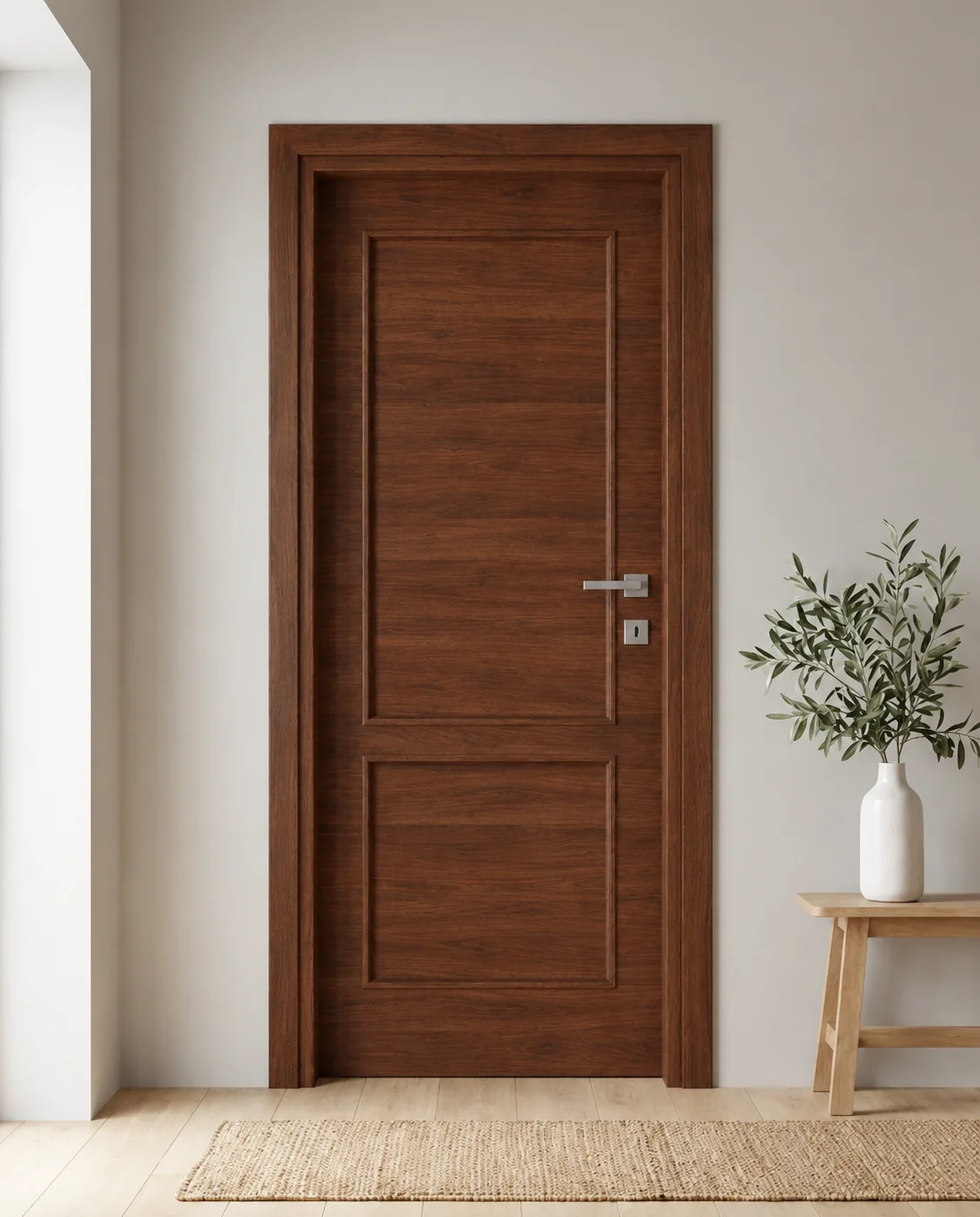 Porta interna laminata TOR-03 in Noce Naz