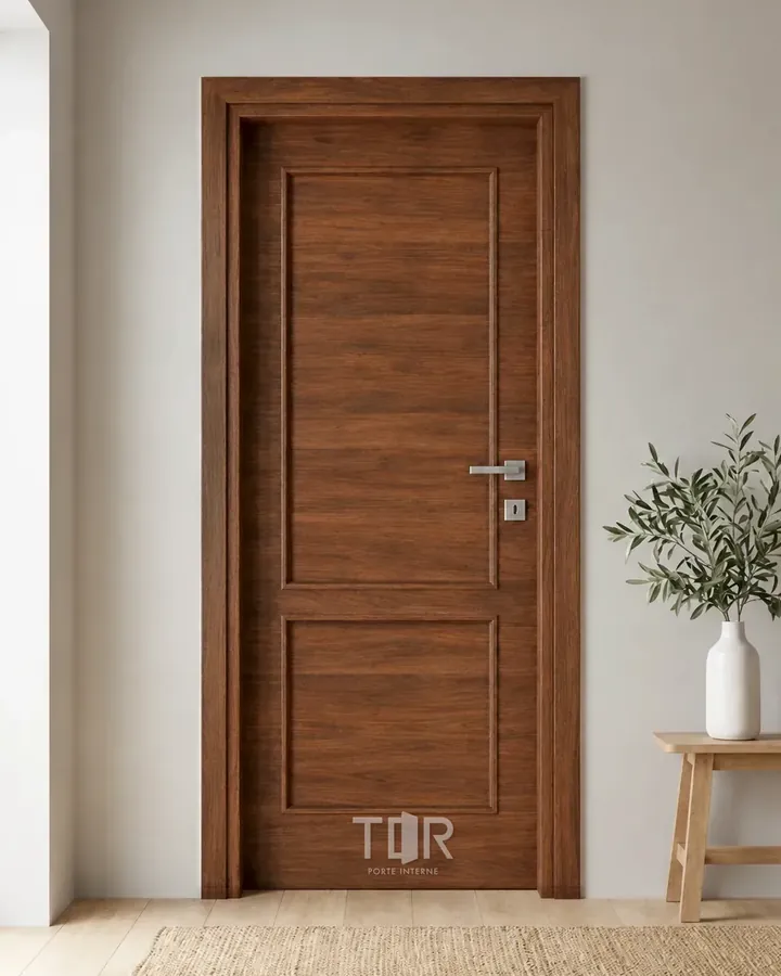 Porta interna laminata TOR-03 in Noce Naz