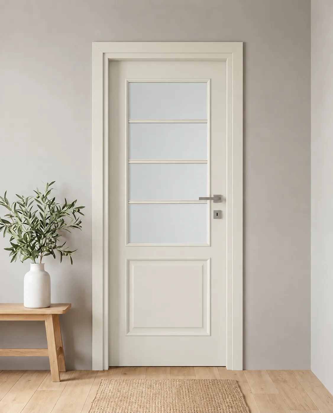 Porta interna laminata TOR-04 in Bianco