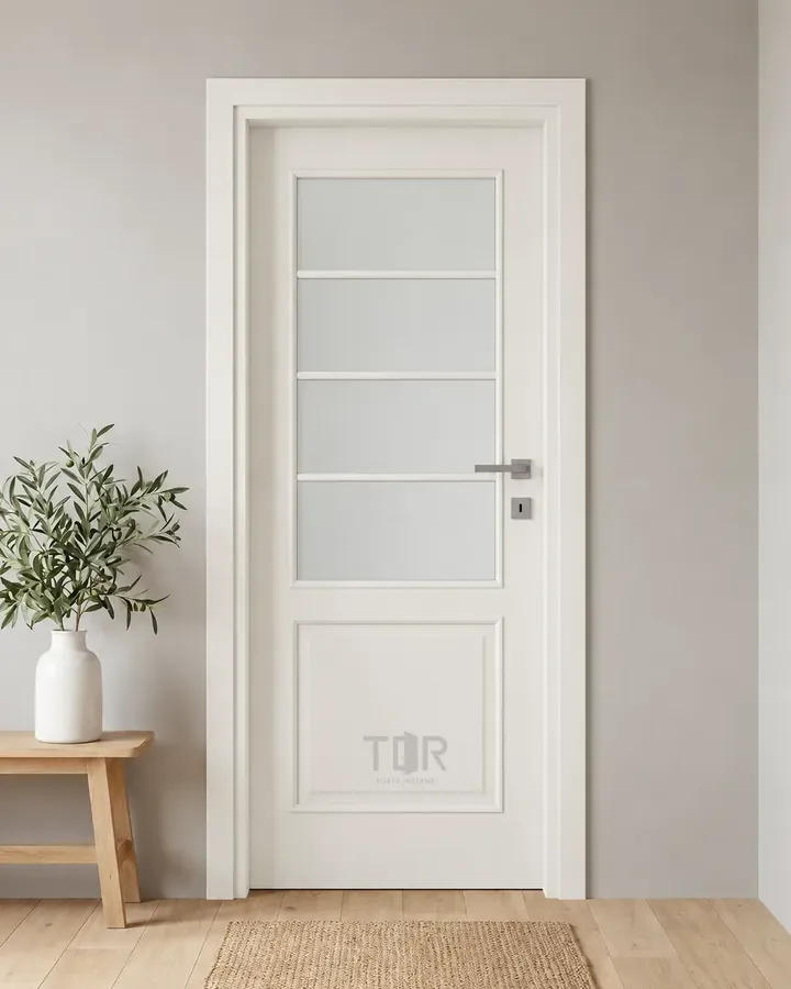 Porta interna laminata TOR-04 in Bianco