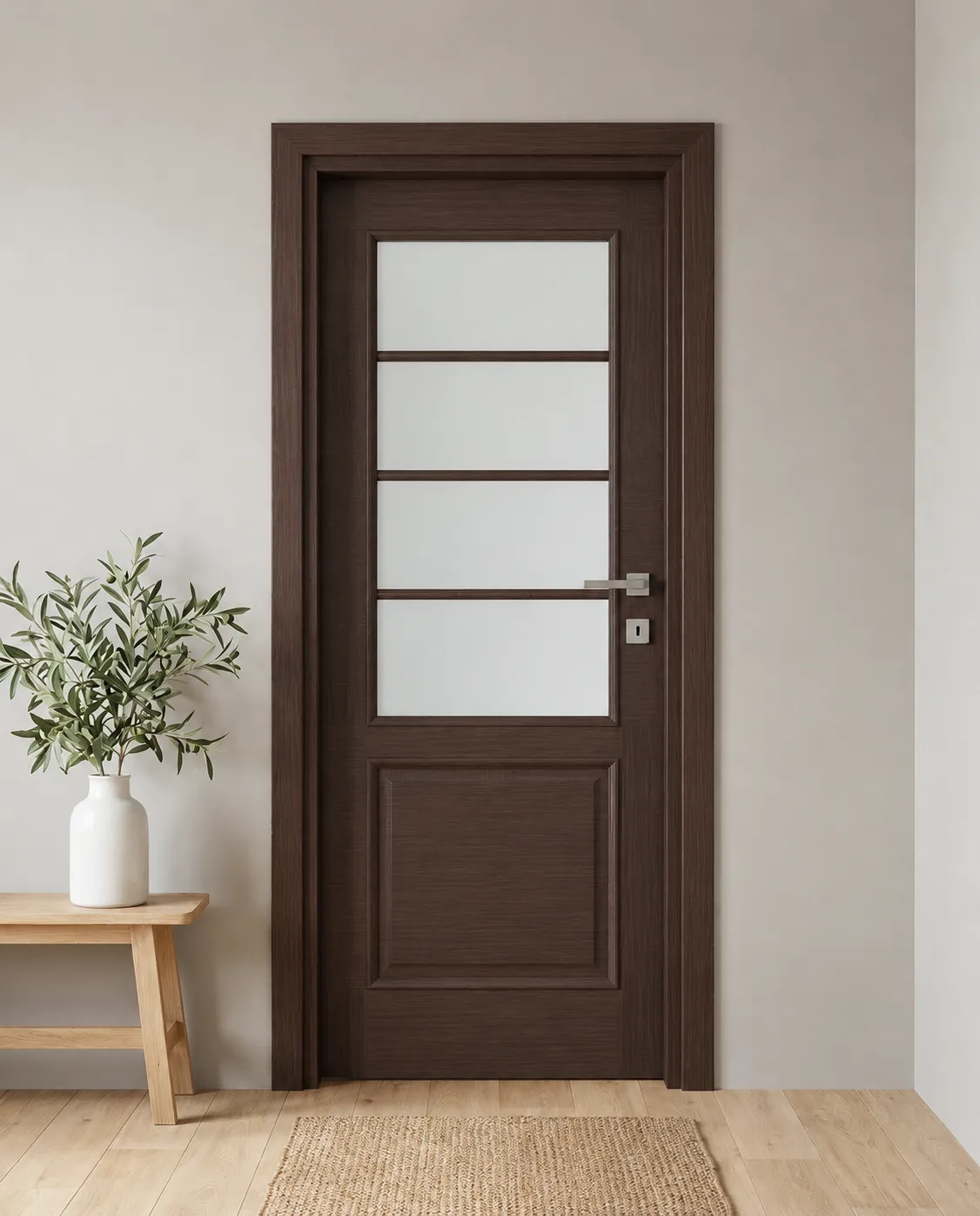 Porta interna laminata TOR-04 in Wengé