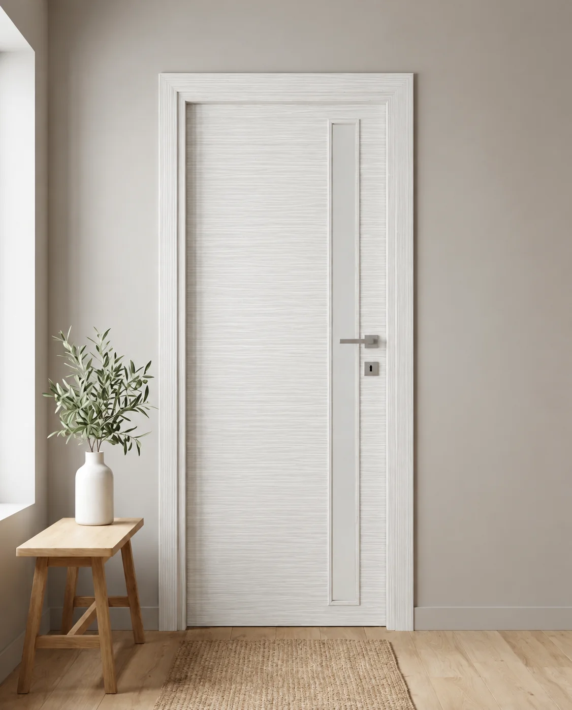 Porta interna laminata TOR-05 in Bianco Matrix
