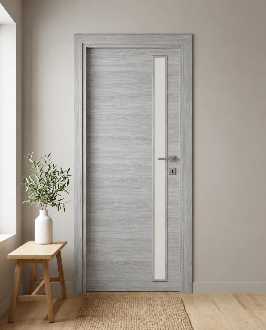 Porta interna laminata TOR-05 in Olmo Cenere