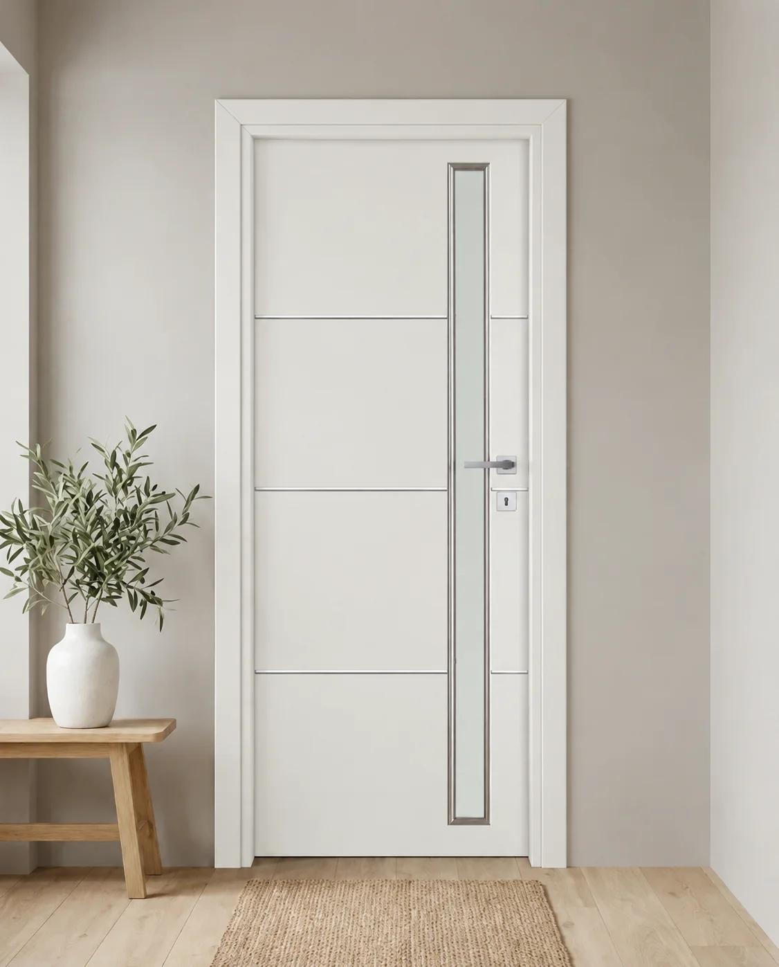 Porta interna laminata TOR-06 in Bianco