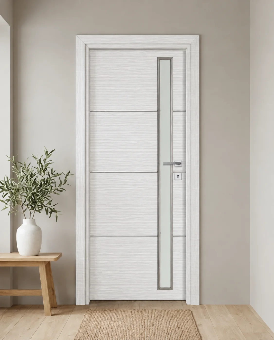 Porta interna laminata TOR-06 in Bianco Matrix