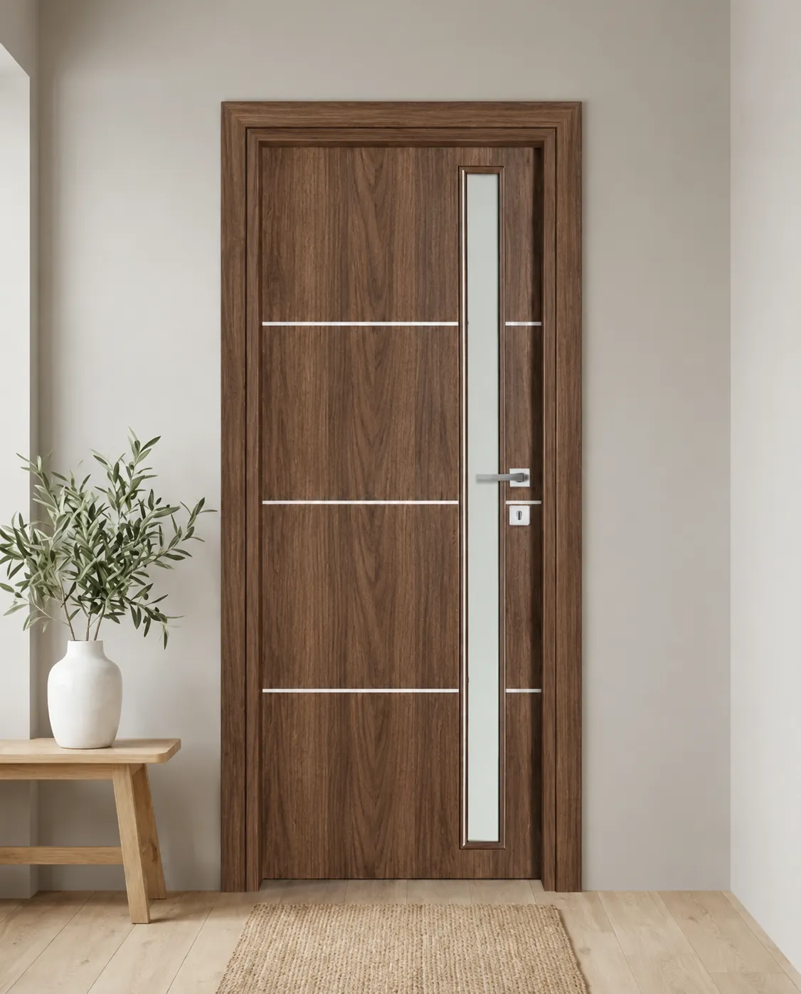 Porta interna laminata TOR-06 in Noce Alter