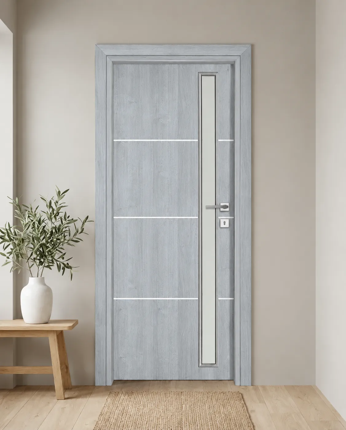 Porta interna laminata TOR-06 in Olmo Cenere