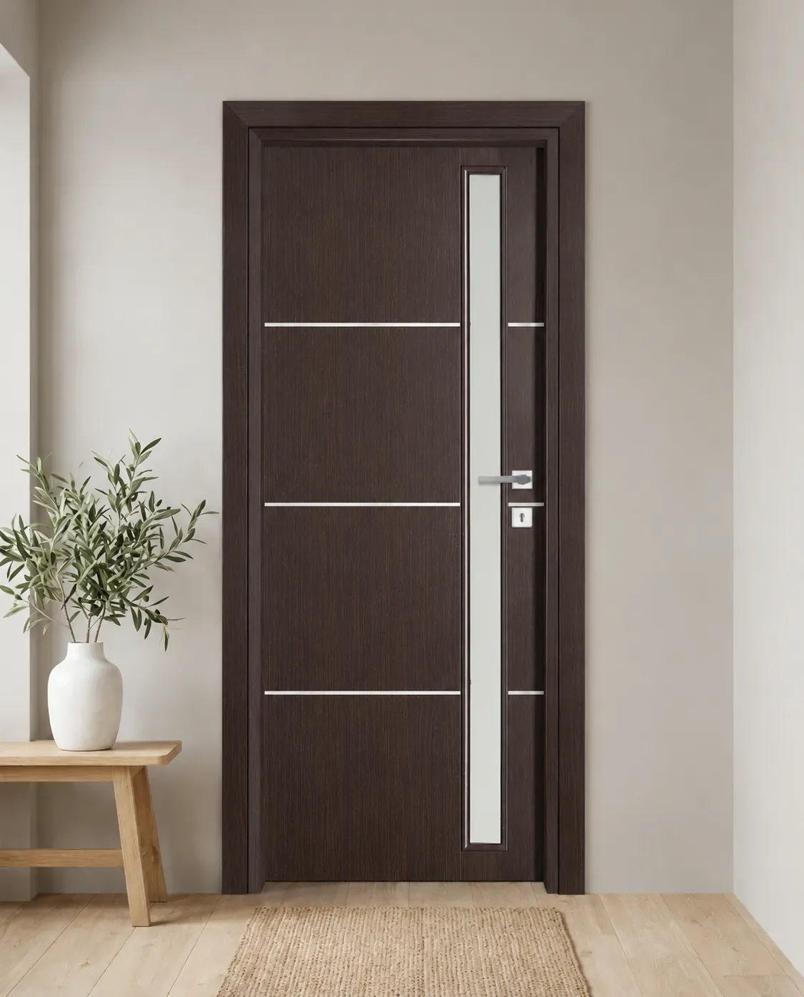 Porta interna laminata TOR-06 in Wengé