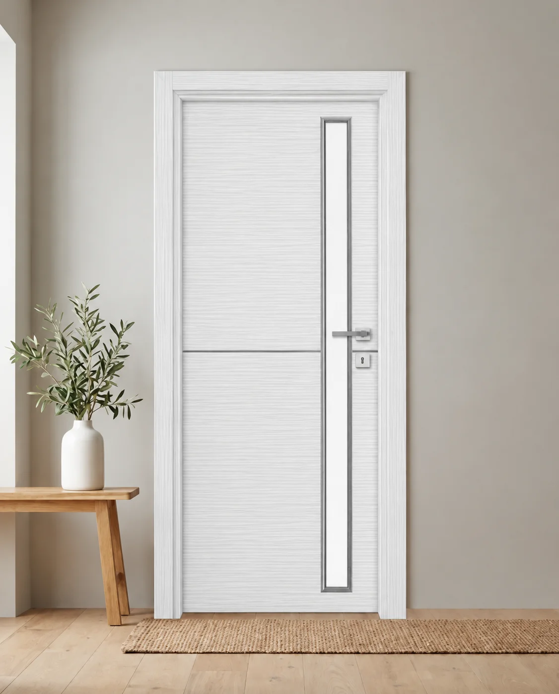 Porta interna laminata TOR-07 in Bianco Matrix
