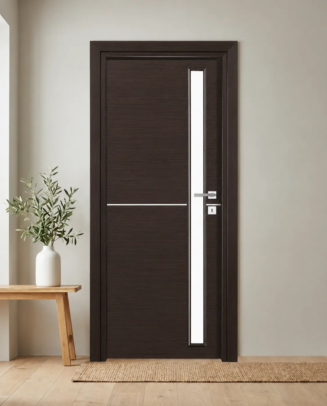 Porta interna laminata TOR-07 in Wengé