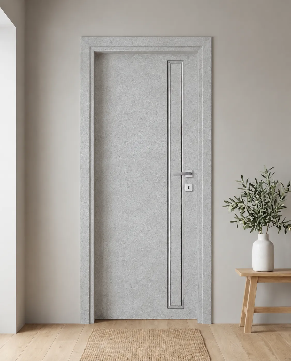 Porta interna laminata TOR-08 in Beton Maloja