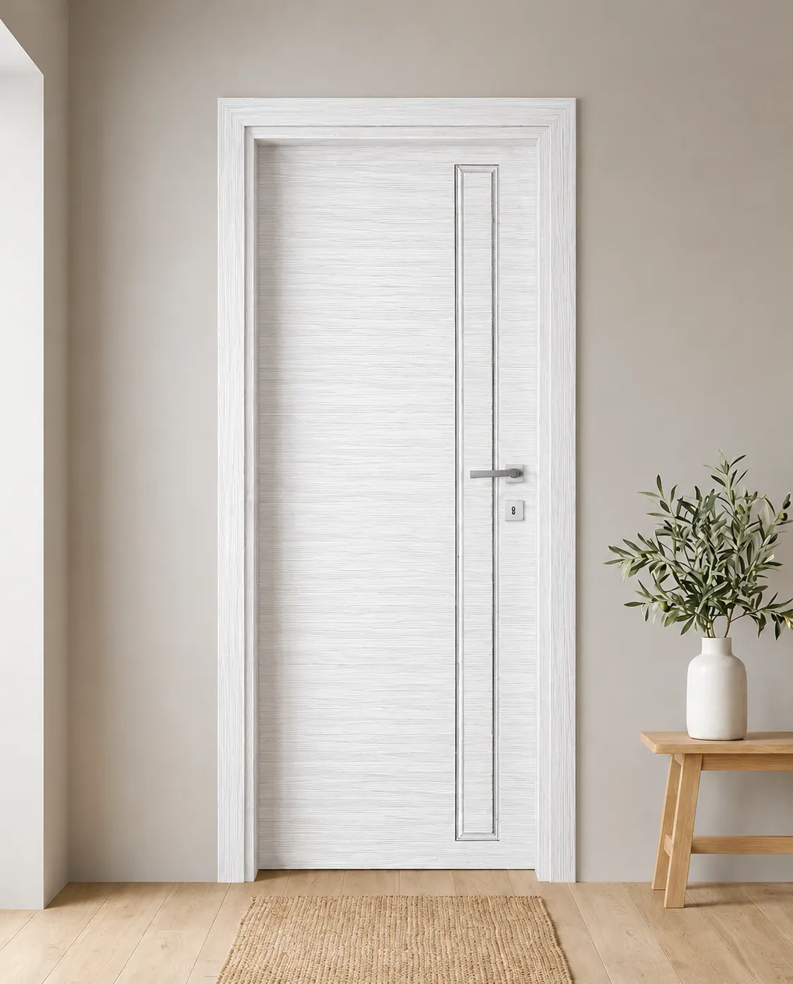 Porta interna laminata TOR-08 in Bianco Matrix