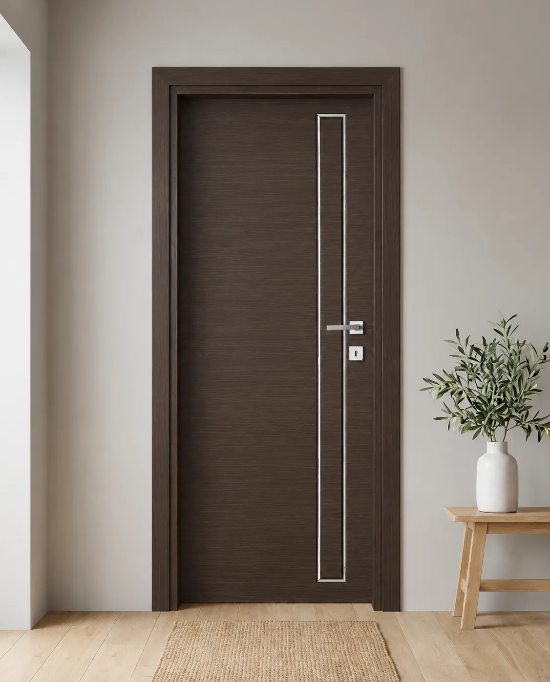 Porta interna laminata TOR-08 in Wengé