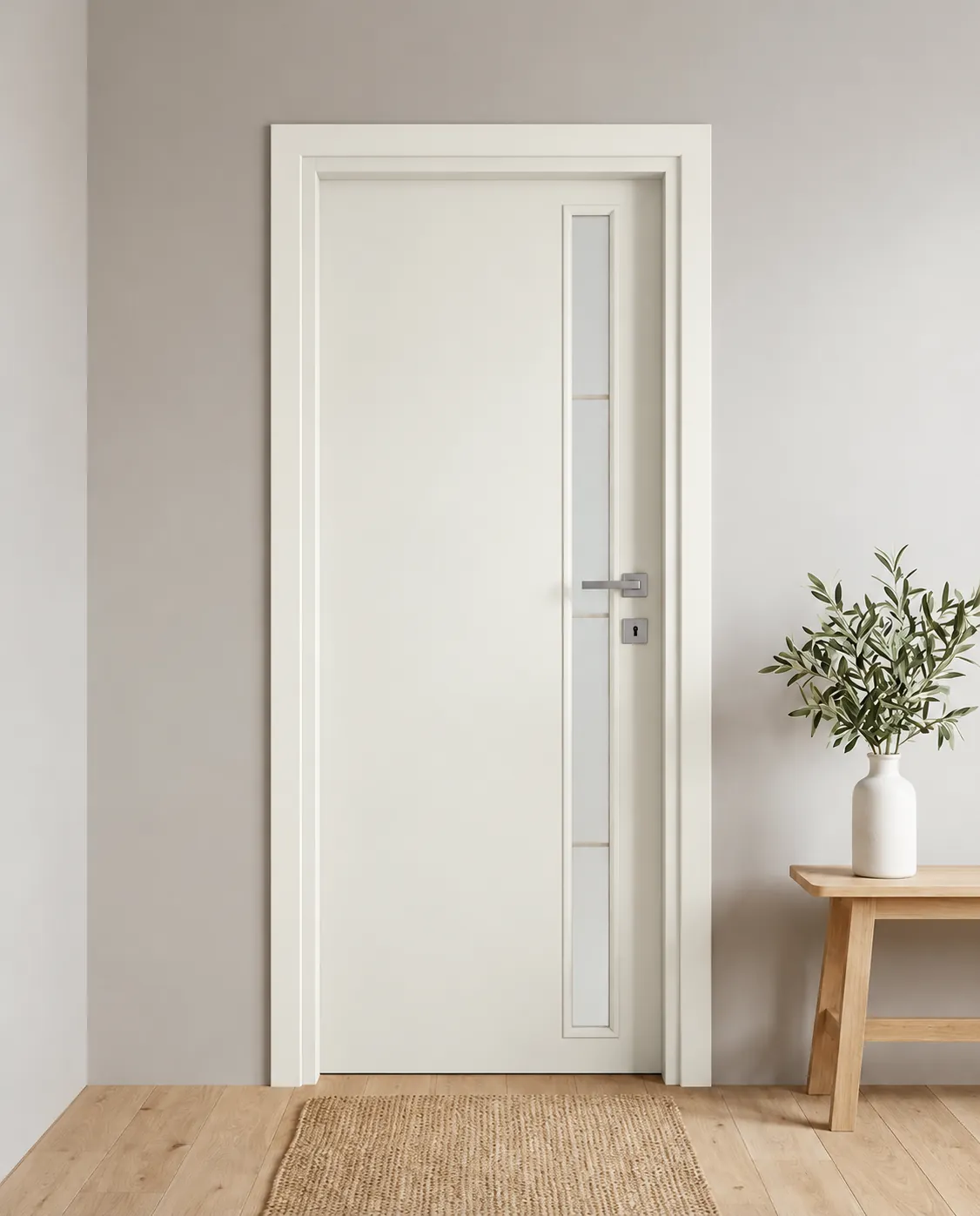 Porta interna laminata TOR-09 in Bianco