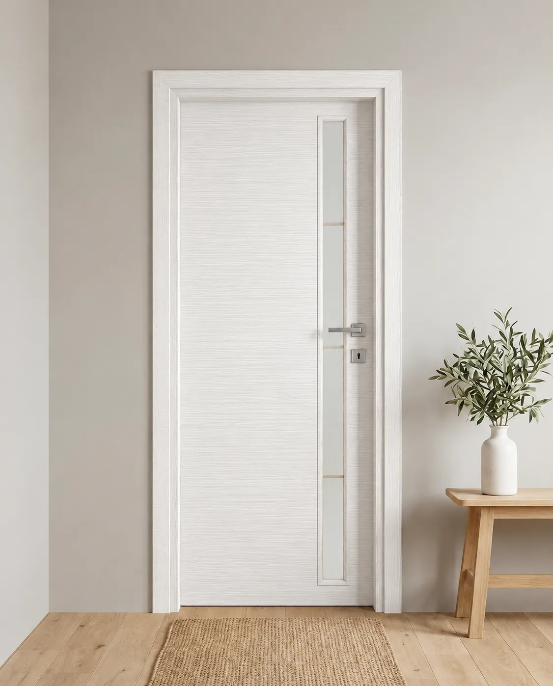 Porta interna laminata TOR-09 in Bianco Matrix
