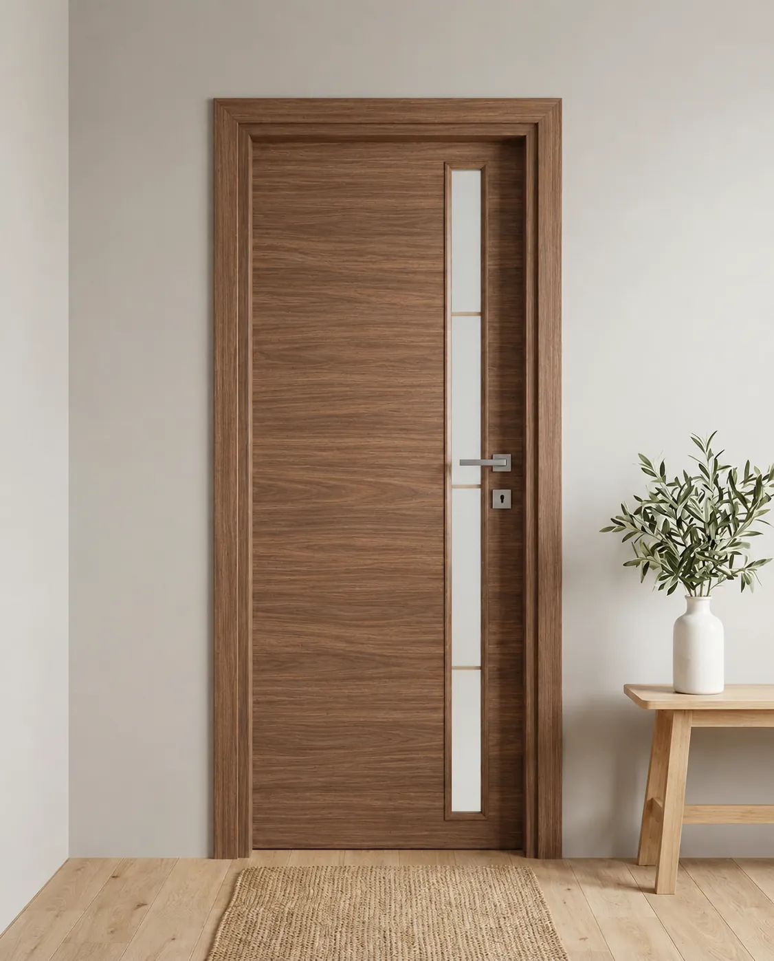 Porta interna laminata TOR-09 in Noce Alter