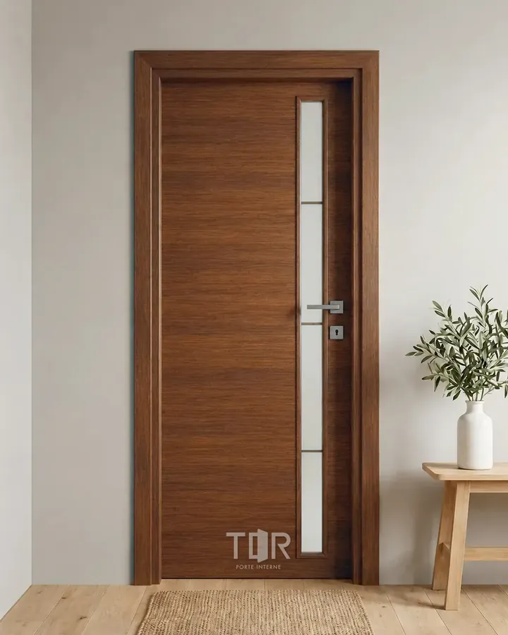 Porta interna laminata TOR-09 in Noce Naz