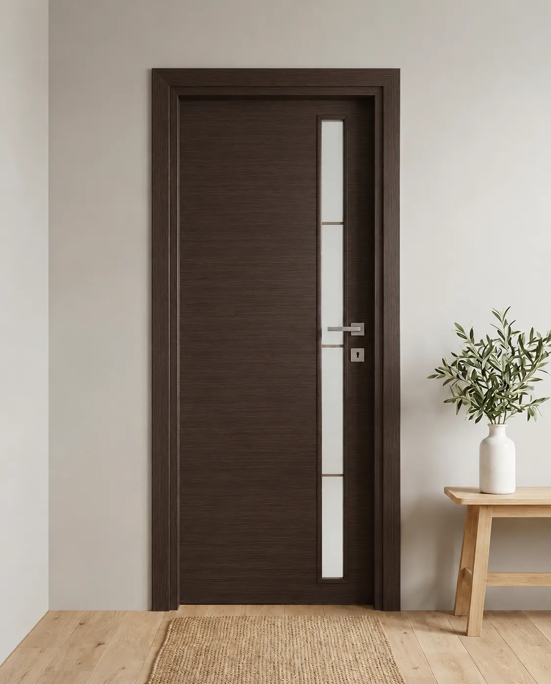 Porta interna laminata TOR-09 in Wengé