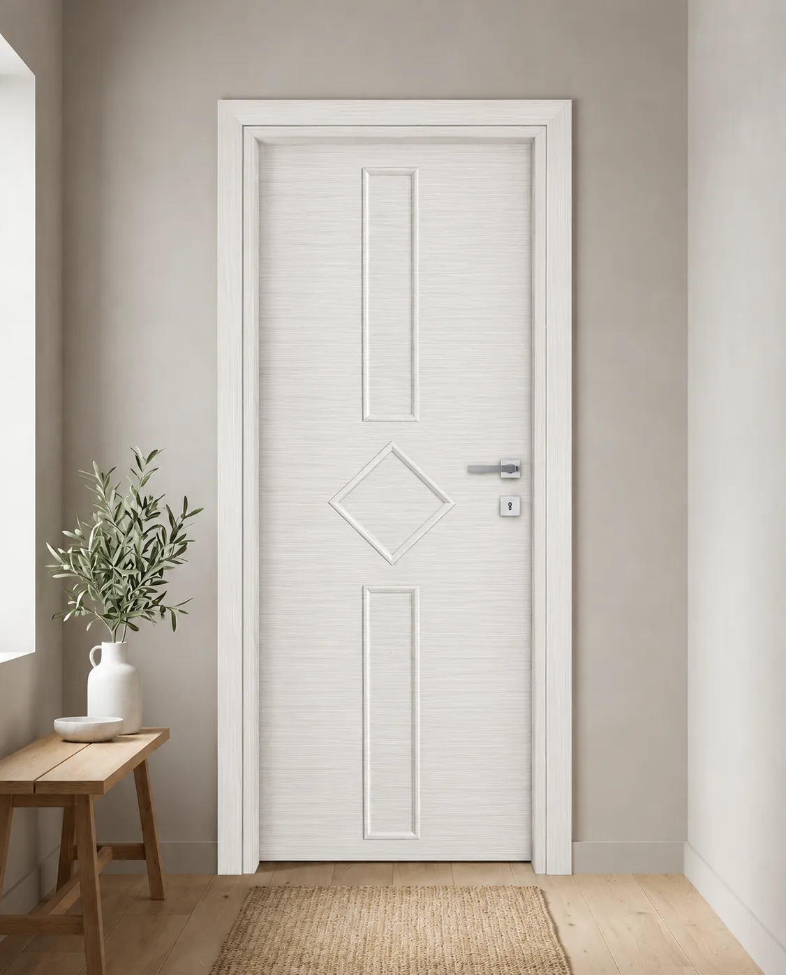 Porta interna laminata TOR-10 in Bianco Matrix