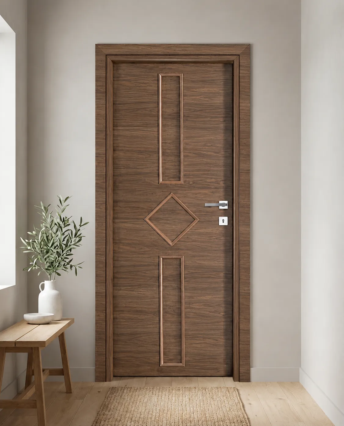 Porta interna laminata TOR-10 in Noce Alter