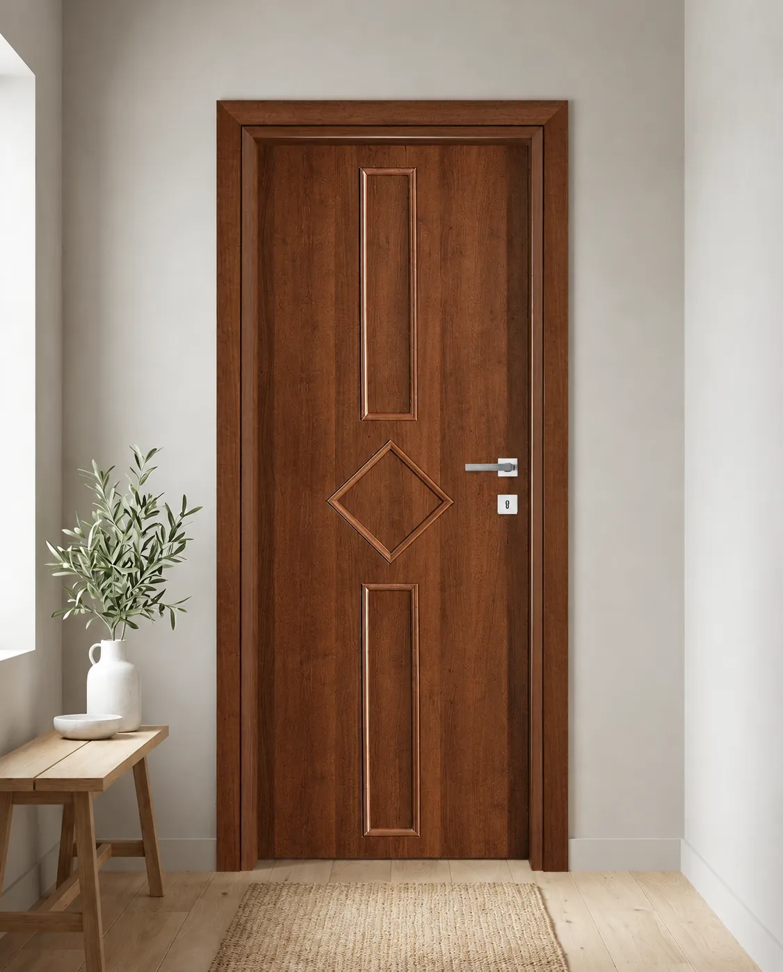 Porta interna laminata TOR-10 in Noce Naz