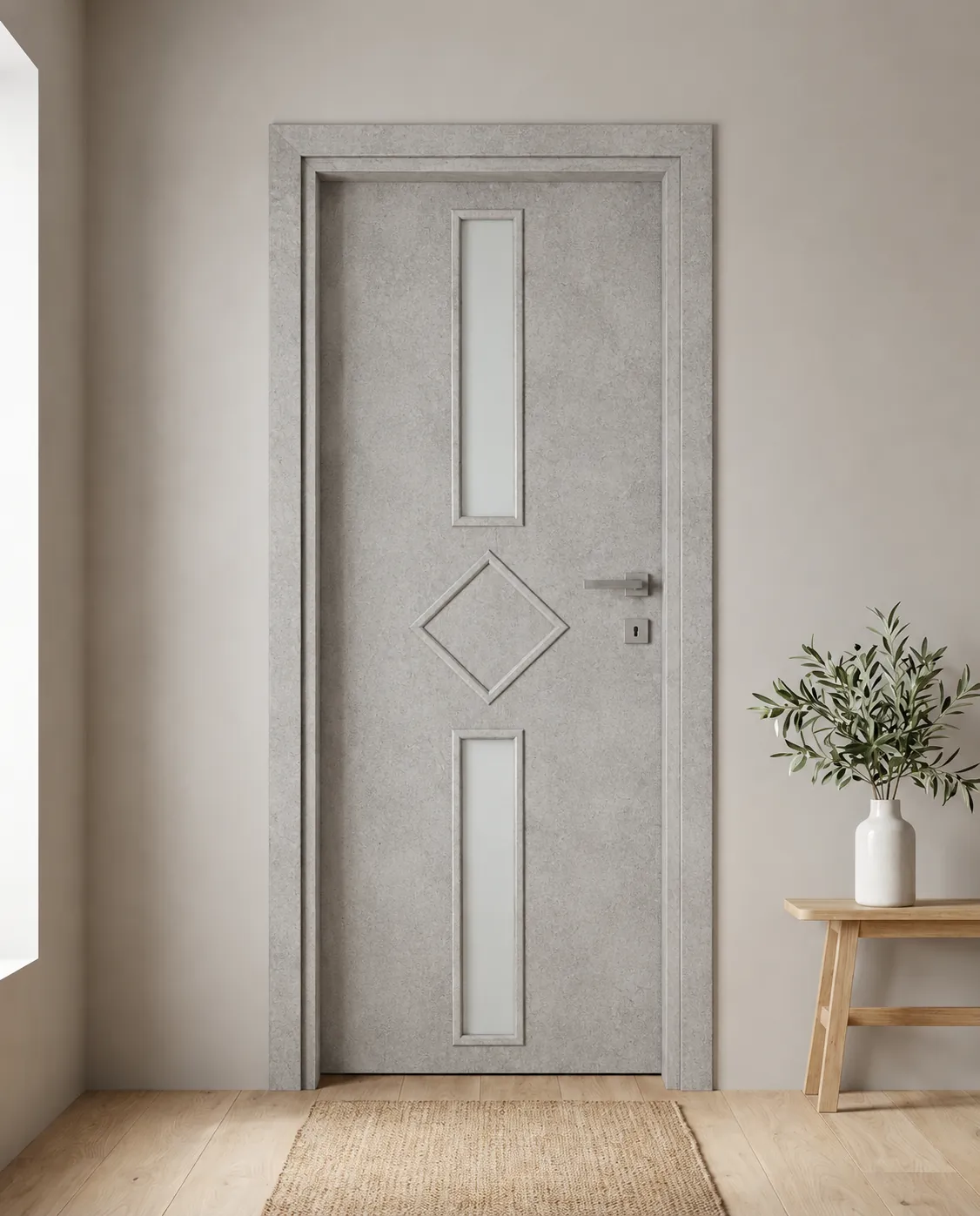 Porta interna laminata TOR-11 in Beton Maloja