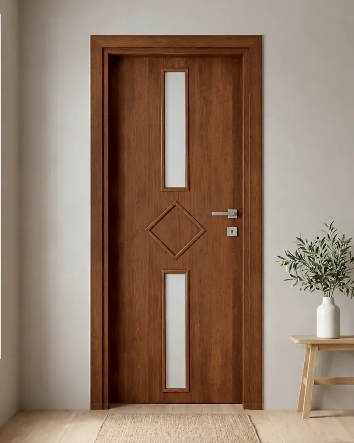 Porta interna laminata TOR-11 in Noce Naz