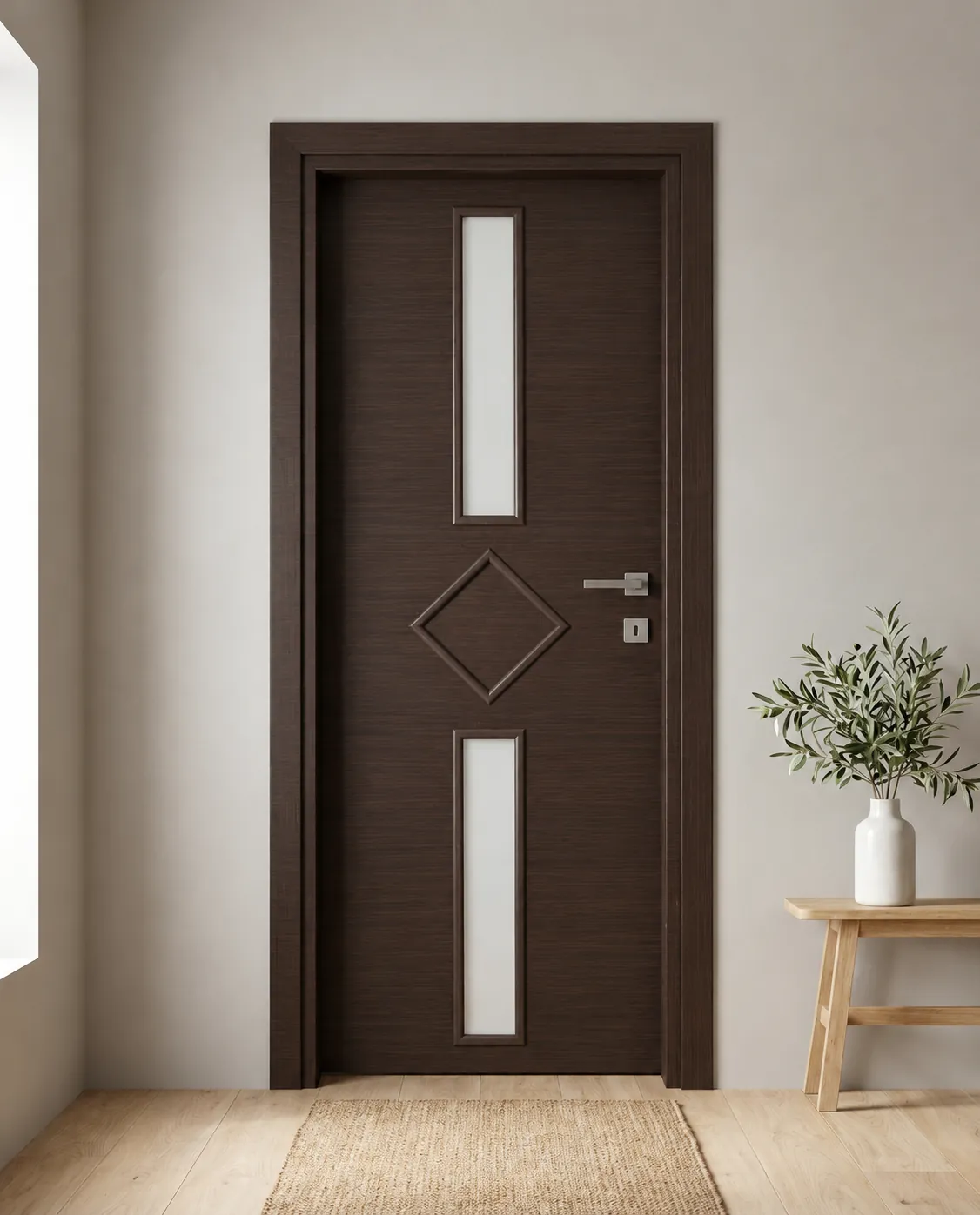 Porta interna laminata TOR-11 in Wengé