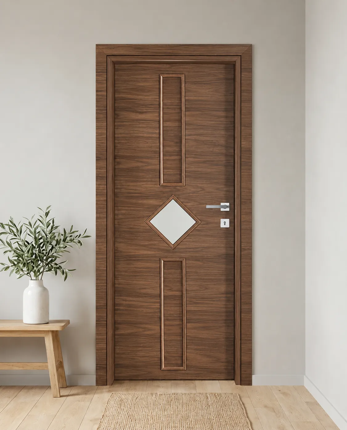 Porta interna laminata TOR-12 in Noce Alter