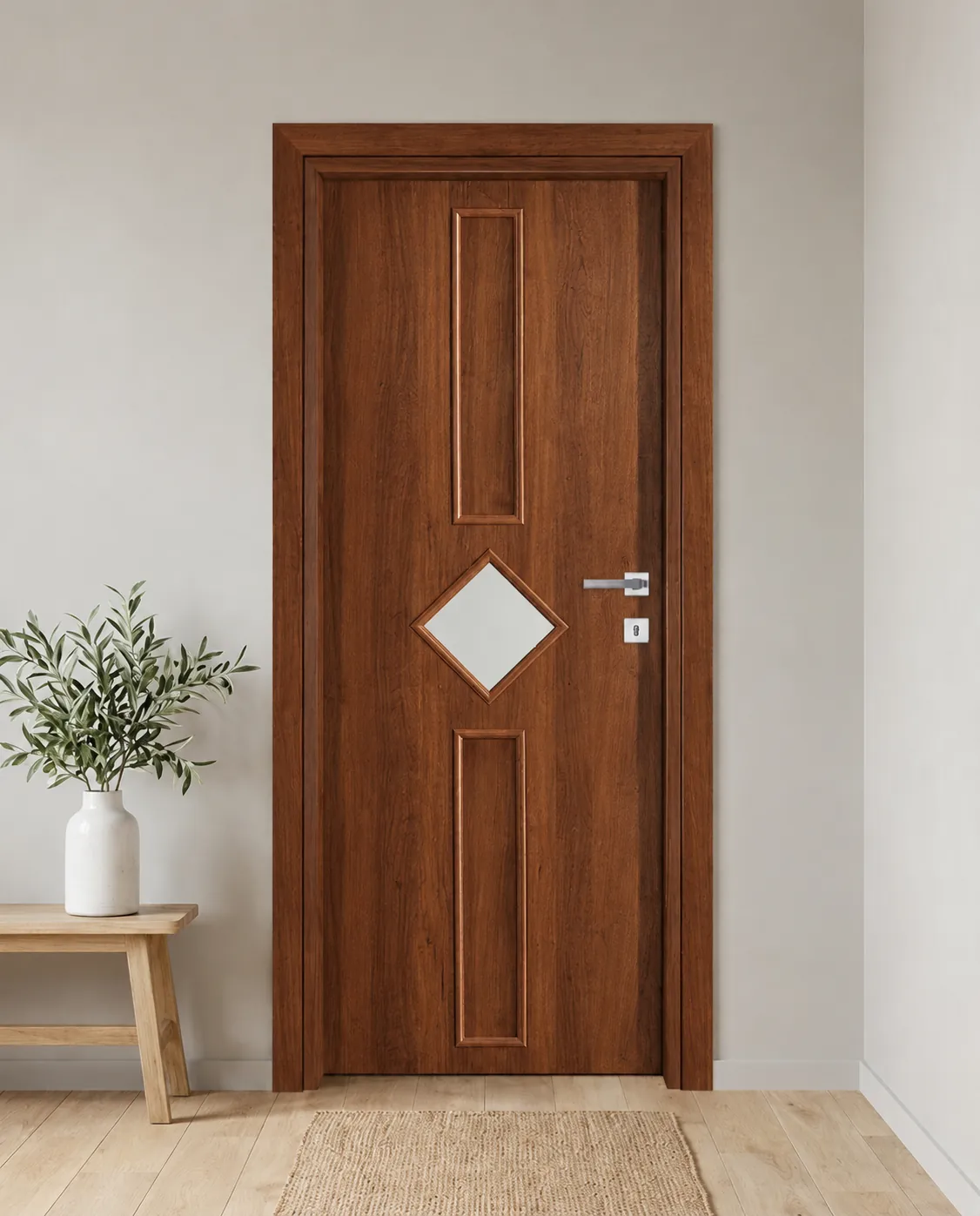 Porta interna laminata TOR-12 in Noce Naz