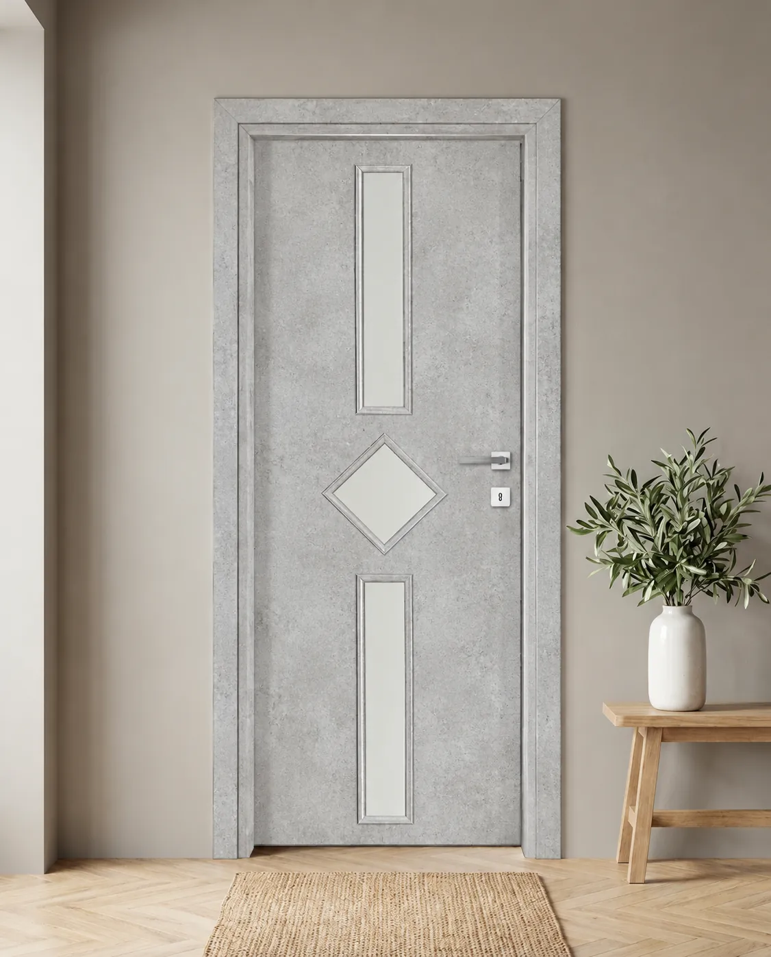Porta interna laminata TOR-13 in Beton Maloja