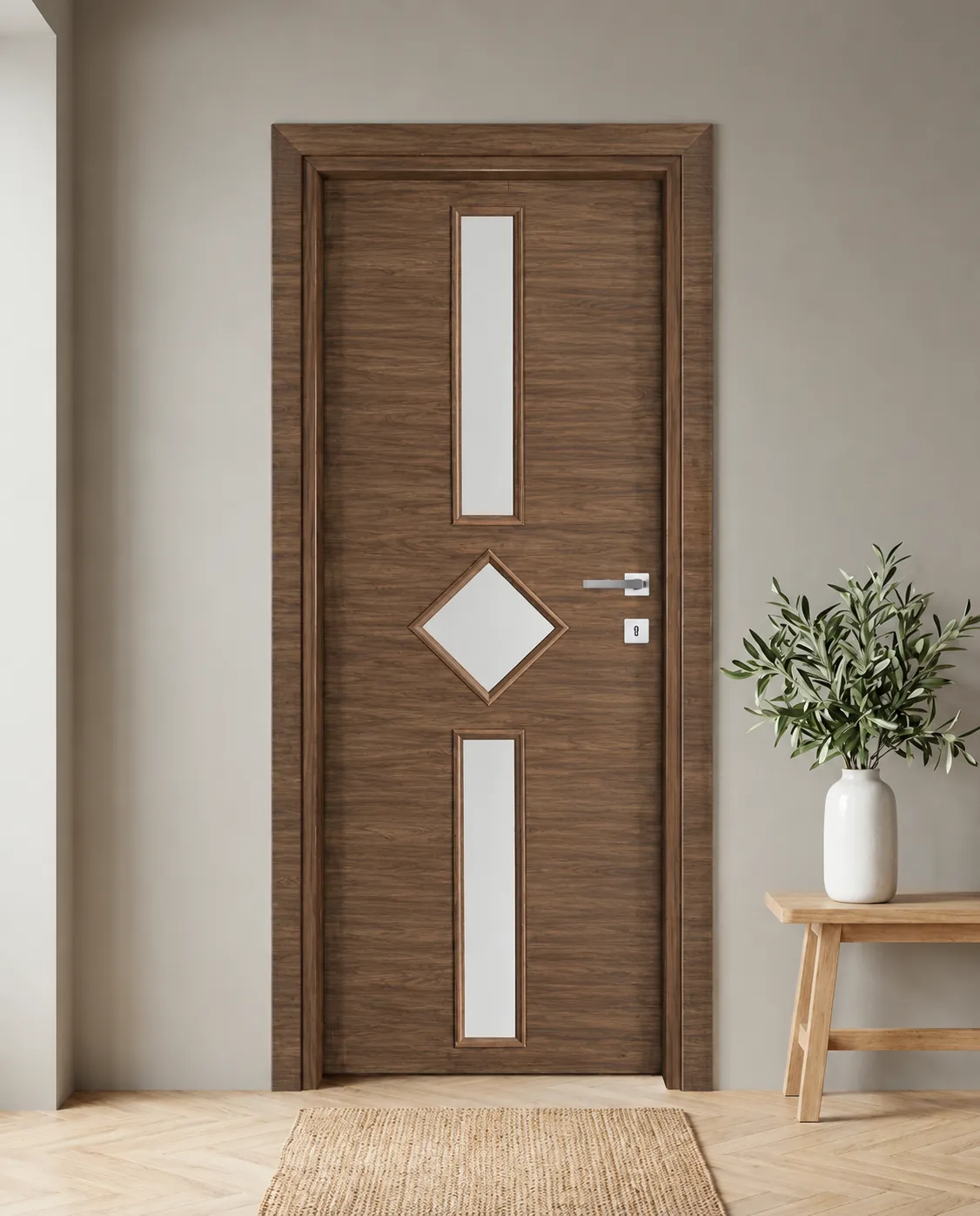 Porta interna laminata TOR-13 in Noce Alter
