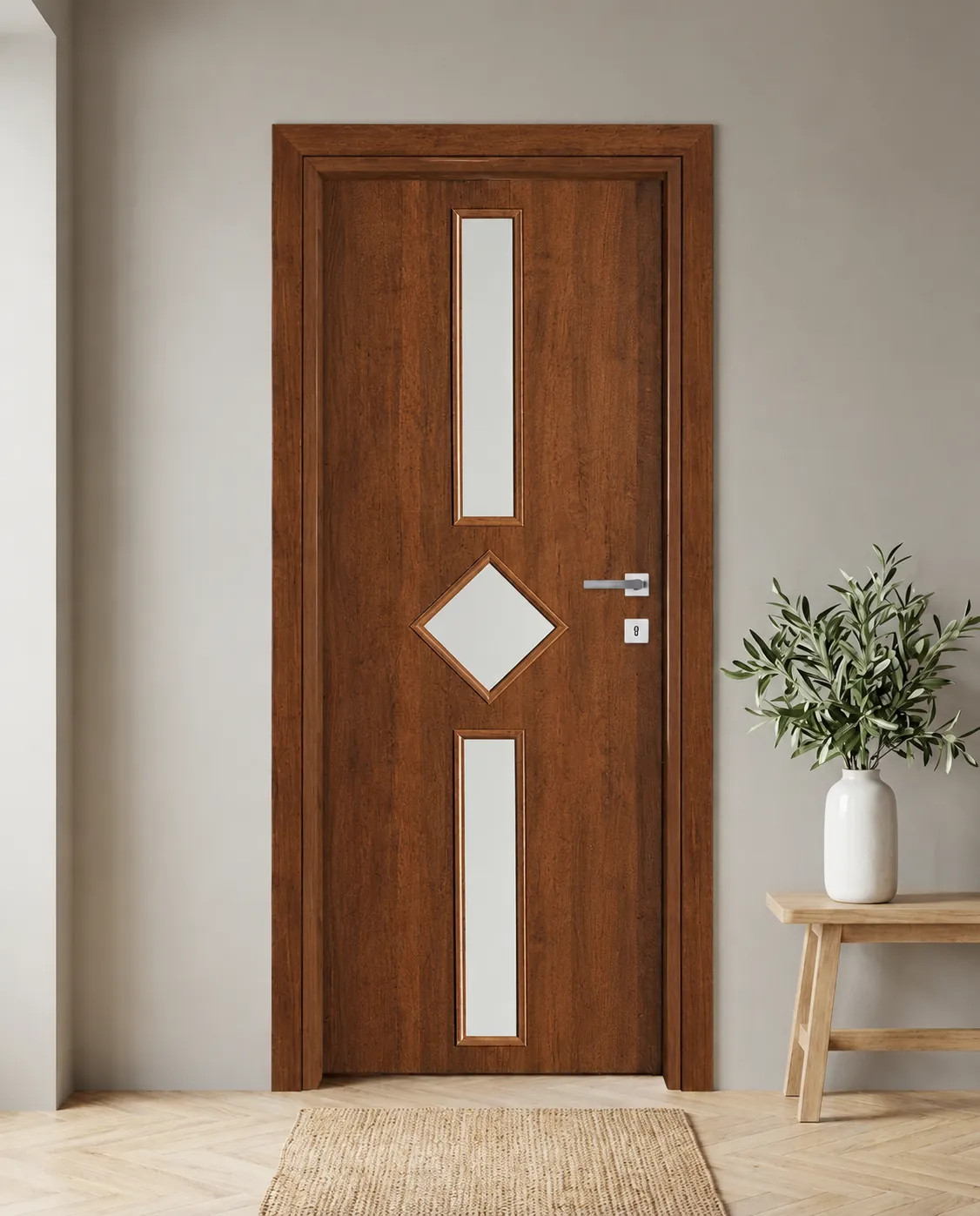 Porta interna laminata TOR-13 in Noce Naz