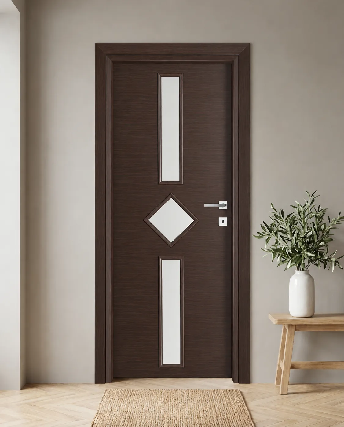 Porta interna laminata TOR-13 in Wengé