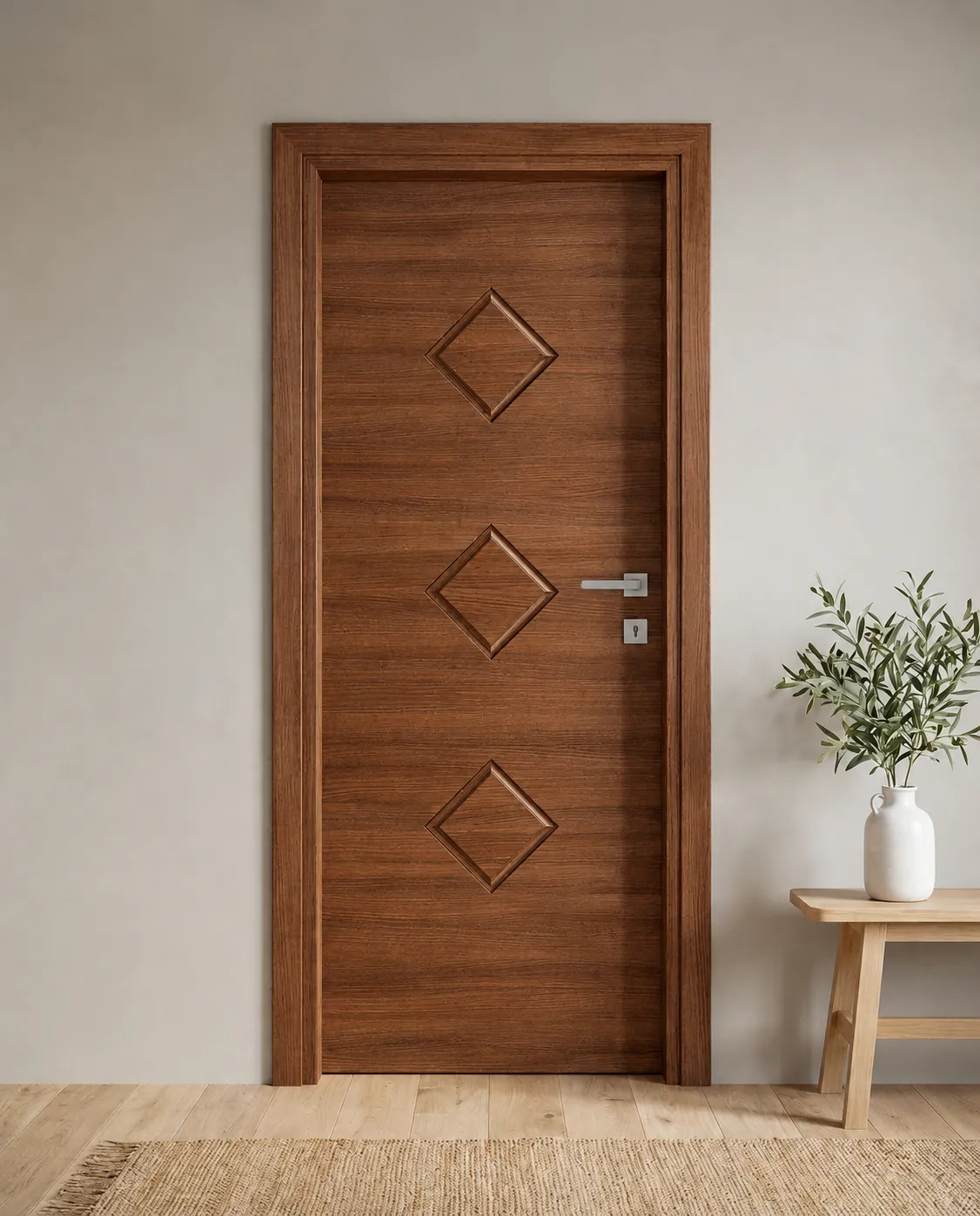 Porta interna laminata TOR-14 in Noce Naz