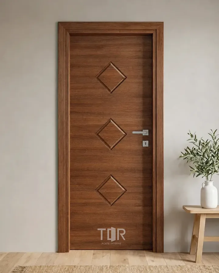 Porta interna laminata TOR-14 in Noce Naz
