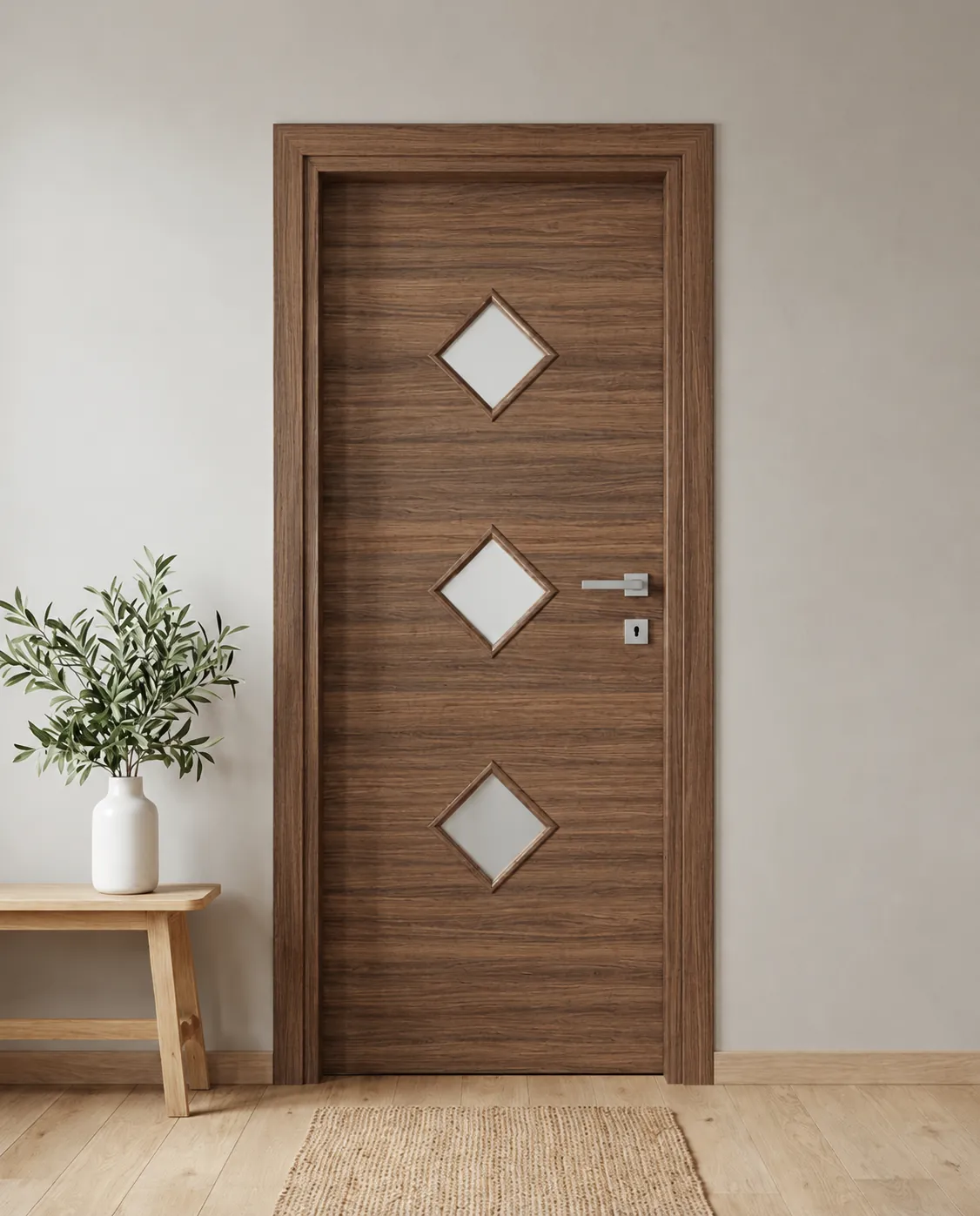 Porta interna laminata TOR-15 in Noce Alter