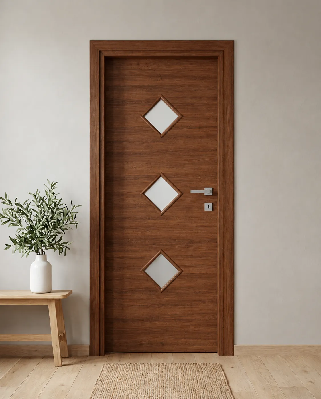 Porta interna laminata TOR-15 in Noce Naz