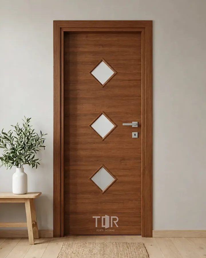 Porta interna laminata TOR-15 in Noce Naz