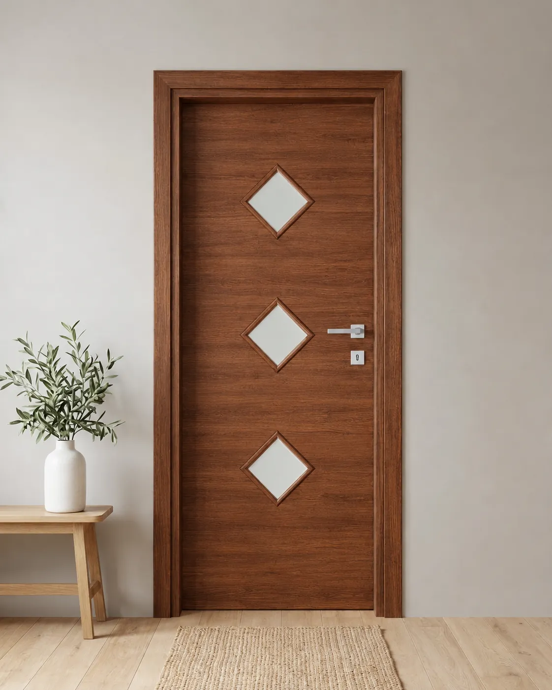 Porta interna laminata TOR-16 in Noce Naz