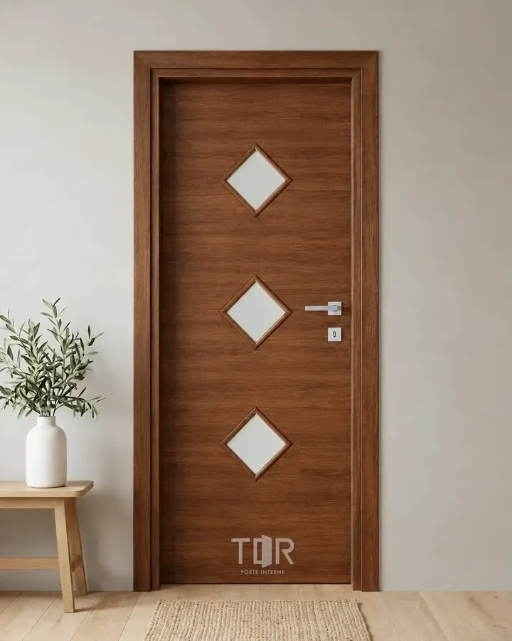 Porta interna laminata TOR-16 in Noce Naz
