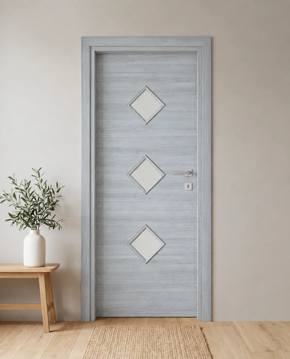 Porta interna laminata TOR-16 in Olmo Cenere