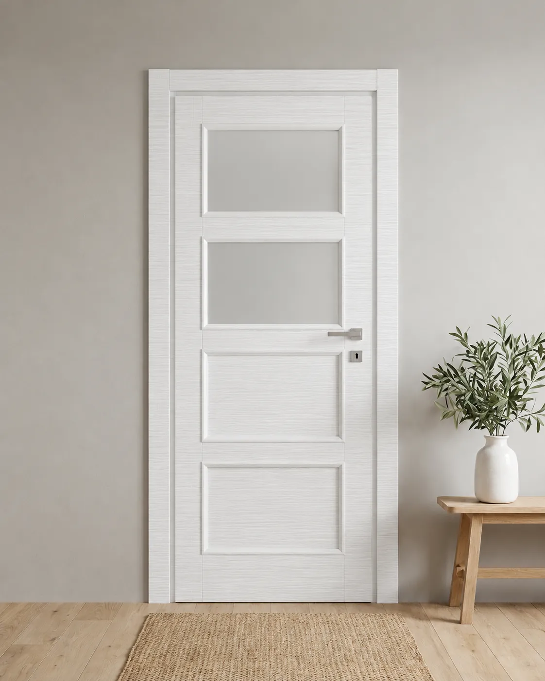 Porta interna laminata TOR-18 in Bianco Matrix